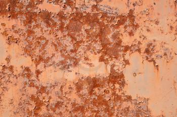 Background, Texture Old Rusty Iron Plate with Peeling Paint