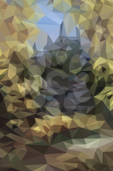 Background with Abstract Low Poly Geometrical Polygonal Colorful Pattern. Vector