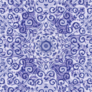 Seamless Background, Abstract Blue and Violet Pattern. Eps10, Contains Transparencies. Vector