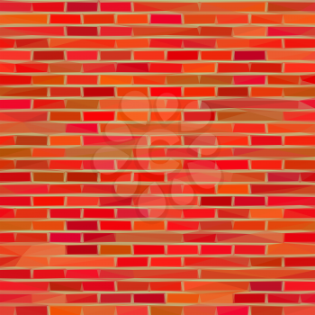 Brick Wall Texture, Abstract Low Poly Background for Design. Vector