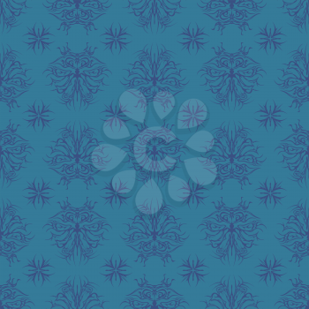 Abstract pattern background seamless, graphic blue. vector