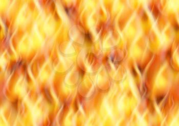 Fire Seamless Pattern Background, Solid Wall of Blazing Red, Orange and Yellow Flames. Eps10, Contains Transparencies. Vector