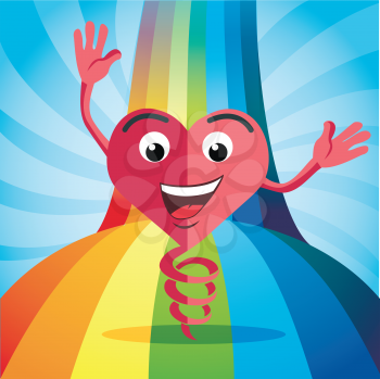 happy heart skips over the rainbow
