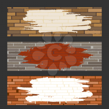 Brick walls with painted blank area for your text. 