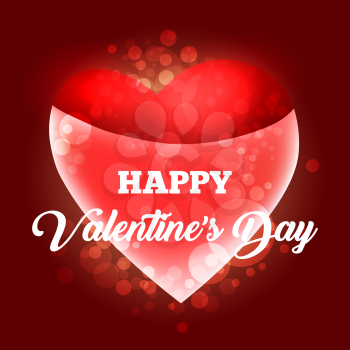 Happy Valentine's day Greeting Card template. Vector illustration.