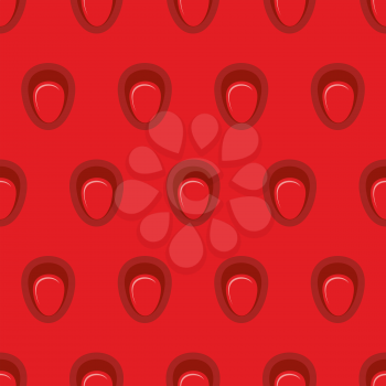 Juicy Strawberry seamless pattern. Vector texture of ripe strawberries background.