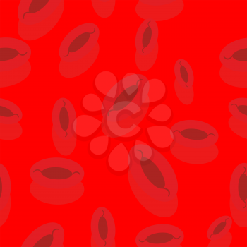 Blood seamless pattern. Red bloody lymph cells. Vector background
