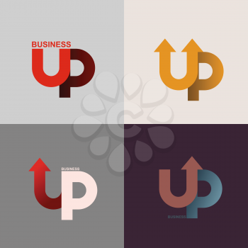 logo of the up arrow. Business application icon. Vector illustration