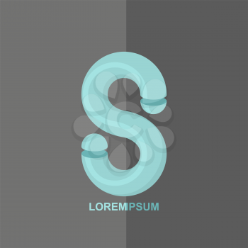 Letter S logo. Vector illustration