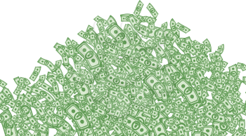 mountain of money, lots of money, wealth, bunch money, money background from dollars