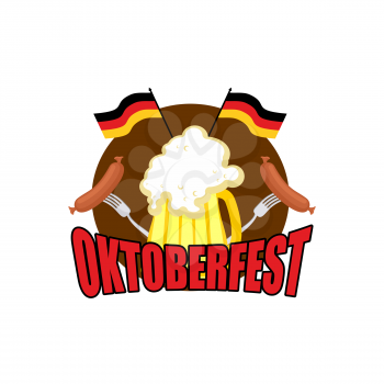 Oktoberfest logo. Beer Festival in Germany. Vector illustration
