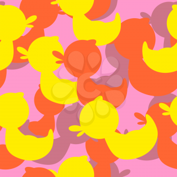 Military texture rubber ducks. Vector background camouflage