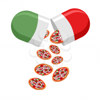 Italian national pill. Medicine patriotic. From the pills fall out boy.
