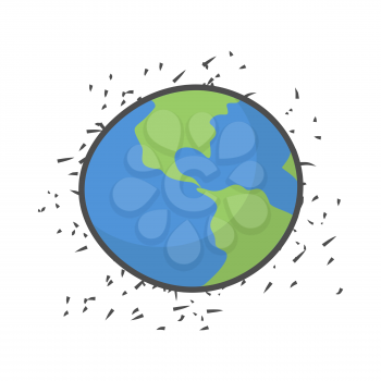 Earth on a white background. Vector illustration
