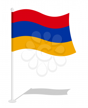Armenia flag. Official national symbol of Armenian Republic. Traditional Armenian flag emerging eastern states
