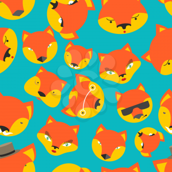 Fox seamless pattern. foxes ornament. Texture of fabric for baby

