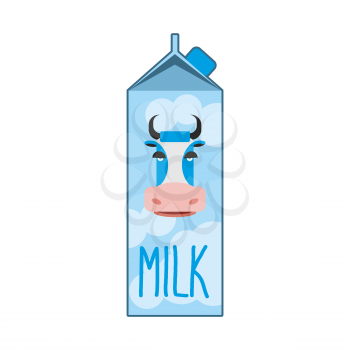 Milk pack isolated.  dairy package on white background. milky packet box
