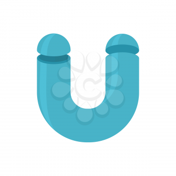 U Letter tube. Abstract logo. Eemblem of letter
