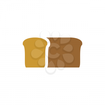 Bread logo. Bakery emblem. Loaf of soft tack sign
