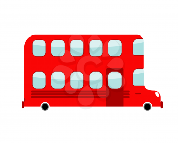 Double-decker cartoon style. london bus isolated. Transport on white background