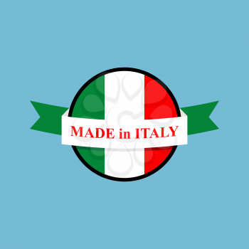 Made in Italy logo. Italian production Sign. Emblem for products from Italy
