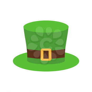 Leprechaun Hat green isolated. National Irish retro cap for dwarf. Illustration for St. Patricks Day. Holiday in Ireland
