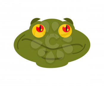 Frog surprised emoji. toad Avatar astonished amphibious. Emotion Reptile Face