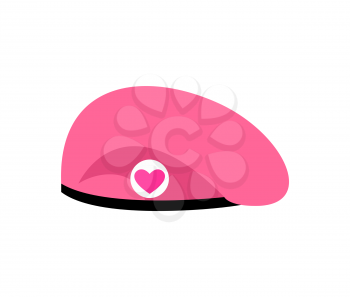 Pink beret cupid. Illustration for Valentines Day