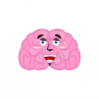 brain happy emotion. Human brains Emoji marry. Isolated Mind