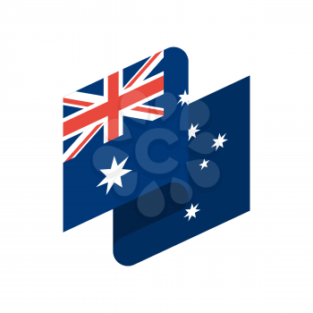 Australia flag ribbon isolated. Australian tape banner. National symbol of countrys public
