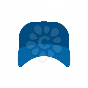 Blue plumber cap isolated. Serviceman hat. Vector illustration.
