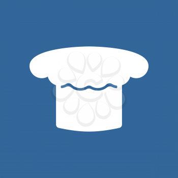 Chef hat icon. Cook cap white. Vector illustration
