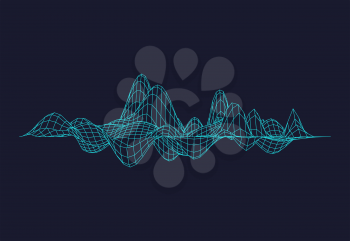 Equalizer isolated. Abstract music graph. Vector illustration
