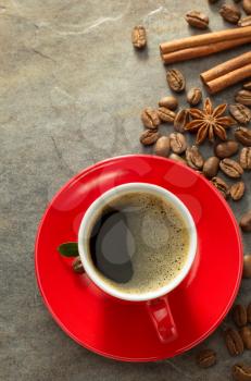 cup of coffee on table