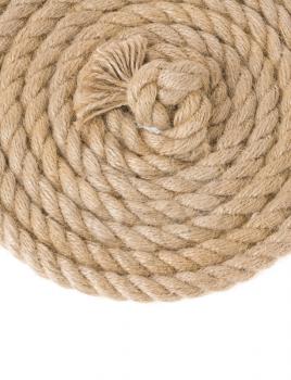 ship rope with knot isolated on white background