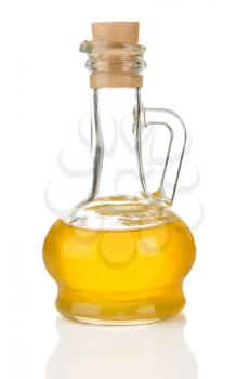 bottle of sunflower oil isolated on white background