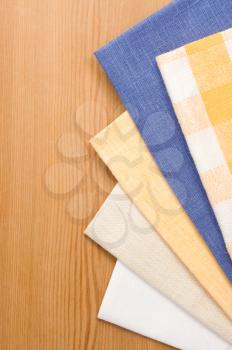 table napkin on wooden background