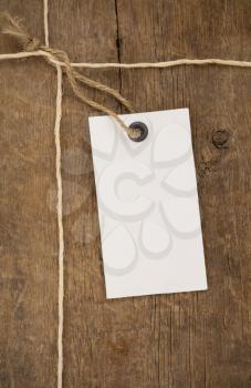 price tag on wood background texture