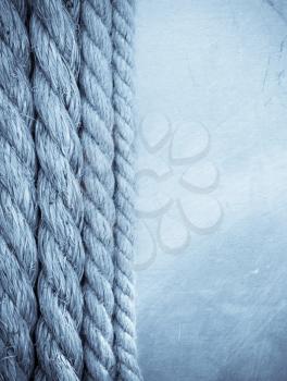 ship rope on metal texture background