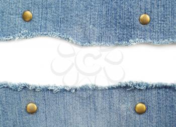 blue jean isolated on white background