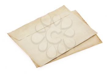 old retro envelope isolated on white background