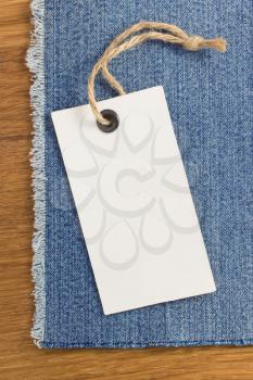jeans at wooden texture background