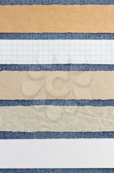 paper and jeans texture as background
