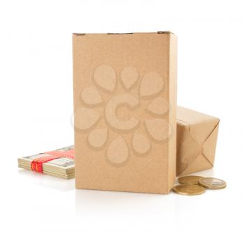 cardboard box isolated on white background