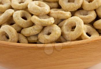 corn flakes rings as background texture