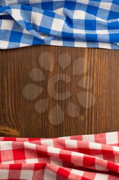 cloth napkin on wooden background