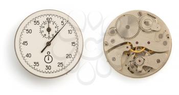 watch mechanism isolated on white background