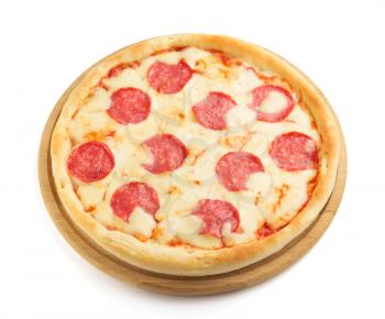 pepperoni pizza isolated on white background