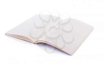 notepad or notebook paper isolated at white background