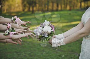 Bridesmaids bouquet wish.